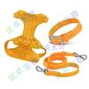 Coleira Arnês Personalizada para Cachorro Estilo Colete Material de Mergulho Confortável Conjunto de Arnês para Animal de Estimação Coleira de PVC Corda de Tração