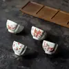 Taza Maestro Cultural y Creativo de la Ciudad Prohibida Cerámica Taza de Té Kung Fu Taza de Degustación Set de Tazas de Té Regalo Caja de Regalo de Alta Gama Recuerdo