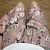 Shorts de Algodón Seda para Mujer Verano Estilo Japonés Pantalones de Pijama Pantalones a Media Pierna Pantalones de Algodón Artificial de Dibujos Animados Ropa Exterior Pantalones Grandes Pantalones para Casa