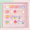 Funda para teléfono móvil crema pegamento diy hecho a mano bolsa de material accesorios creativo pata de gato rosa helado dona resina comida juego