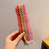 Faixa de Cabelo de Tricô Floral de Alta Qualidade 2026 com Velcro para Arrumar Cabelos Soltos, Faixa de Cabeça Floral Colorida Estilo Pastoral para Mulheres
