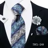 Corbata para Hombre, Pañuelo Cuadrado, Gemelos, Broche Set de 4 Piezas para Banquete de Negocios Decoración de Traje Camisa Corbata de Moda Fábrica Shengzhou