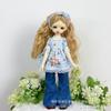 Abrigo para muñeca BJD de 6 puntos, vestido para muñeca de 30 cm, pantalón recto acampanado, vestido para muñeca fantasma.