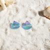 Aretes Europeos y Americanos Transfronterizos Frescos y Dulces Viento de Playa Estrella de Mar Concha Acrílico Viento Vacacional Pendientes con Colgante de Caracola