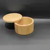 Suministro Directo de Fábrica a Amazon, Frasco para Condimentos de Doble Compartimento, Frasco para Sal, Frasco para Especias de Bambú, Caja de Almacenamiento para Utensilios de Cocina