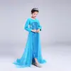Vestido de princesa congelada terciopelo no invertido lentejuelas forro polar engrosado otoño e invierno vestido de navidad para niñas actuación de cumpleaños