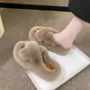 Pantuflas de Felpa con Suela Gruesa para Mujer, Estilo Hada, para Usar en Exteriores, Tendencia de Moda 2026, Nuevas Llegadas Otoño/Invierno, Pantuflas de Algodón Peludo