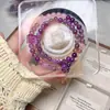 Pulsera Doble Aro de Amatista Natural para Mujer - Nuevo Estilo Chino Pulsera Tradicional Multianillo Regalo de Moda