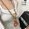 Collar de Madera con Abalorios de Estrella de Mar Estilo Bohemio para Mujer, Cadena para Suéter Estilo Étnico para Vacaciones en la Costa, Accesorio Único y Exagerado