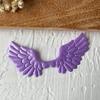 Alas de ángel de murciélago diablo con relieve de felpa de cuero sintético, hechas a mano, material de bricolaje, accesorios de decoración Lolita para abanicos