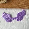 Cuero PU Felpa Grabado Alas de Murciélago Diablo Material Hecho a Mano DIY Decoración Lolita Accesorios de Abanico de Soporte