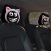 Nueva Funda Elástica Transfronteriza Negra con Estampado de Coche de Dibujos Animados para Reposacabezas, Gorro Peculiar y Divertido, Dropshipping Temu