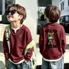 Camiseta de Manga Larga Elegante Estilo Coreano de Punto Waffle para Niños, Nueva Moda de Primavera y Otoño, Camisa Básica Casual Dos en Uno para Niños Mayores