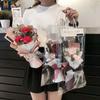 Bolsa de embalagem de flor buquê personalizado ins saco de embalagem transparente presente decoração de flores saco de presente de PVC personalizado