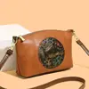 Nueva bolsa bandolera para mujer de gran capacidad, estilo simple, cuero suave, correa ancha para el hombro, bolsa tipo concha de estilo étnico, multi-compartimento, transfronteriza, vintage