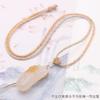 Cordão Tingido Flor de Pessegueiro Tecido à Mão Jade Dourado Pei Jade Hetian Pingente de Jade Cordão Corda de Colar Pequena Fresca