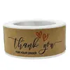 Pegatina Gracias Pegatina de papel Kraft rectangular pegatina de sellado Etiqueta de pegatina Gracias