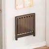 Banqueta Plegable para Cambiarse los Zapatos para Entrada, Silla Pequeña de Pared para Ponerse los Zapatos, Silla para Entrada, Taburete para Baño, Madera Maciza para Apartamentos Pequeños