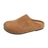 Mules de otoño para mujer de punta cerrada para exteriores, estilo de nicho, sin cordones, suela gruesa, nuevo estilo francés perezoso tipo Birkenstock 2026