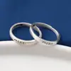 Anillo de Plata de Ley 990 Plata Pura Anillo de Aterrizaje Retro Viejo Mate Simple Boca Viva Anillo Ajustable para Dedo Índice