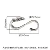 Prata de lei S925, vintage, maciço, fecho de águia de prata único, fecho de gancho de águia, pulseira masculina DIY, acessório de joia de prata, fecho grande