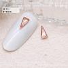 Joias de diamante para unhas em formato de triângulo pontudo longo cor mágica degradê diamante pontudo de formato especial decorações de unhas DIY para fototerapia
