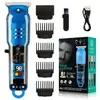 Cortapelos Digital con Pantalla LCD Transparente Transfronterizo para Uso en Salón, Recortadora de Cabello Eléctrica para Tallado y Estilismo, Afeitadora de Cabello Recargable para Uso en Casa