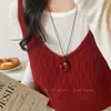 Corea del Sur Reinna Collar Colgante Amor Irregular Cadena para Suéter Ajustable Deslizante Nicho Dulce Fresco Accesorios Versátiles