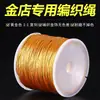 Hilo Dorado Premium para Pulseras DIY, Cuerda Trenzada, Anillos Envueltos en Oro, Hilo de Jade, Nudo Chino