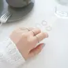 Exportación Transfronteriza Se Especializa en Anillo Redondo Liso Estilo Básico Vietnamita para Mujer Simple Ins Estudiante Anillo Versátil