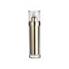 En Stock Botella dispensadora de loción de PETG de 30 ml con acabado dorado galvanizado, Botella cosmética de 100 ml con sensación de alta gama, Botella de crema para ojos de 50 g