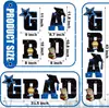 Placa de gramado popular para a temporada de formaturas de 2027, placa de gramado com tema de festa GRAD com glitter preto, placa de jardim