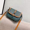 Bolso Pequeño de Cuero para Hombro Nuevo para Mujer Bolso Cuadrado Pequeño Cruzado Nicho Sentido Avanzado Piel de Vaca de Capa Superior Bolso para Teléfono Móvil 19202
