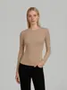 Comércio Exterior Transfronteiriço Roupas Femininas Europeias e Americanas Camisa Básica de Manga Longa Primavera Slim Fit Emagrecedor Roupa Íntima Casual Versátil Top Camiseta