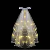 Véu com flash leve barraca véu luminoso adereços para fotografia online Fio duro infantil Super fada Mori licença para fotografia de viagem