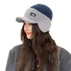 Chapéu de Tricô Quente Masculino para Outono e Inverno, Circunferência Craniana Grande, Chapéu de Algodão da Moda com Fleece, Chapéu de Algodão Masculino de Inverno