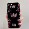 Para iPhone16 funda de teléfono mariposa con letras de diamante rosa comercial
