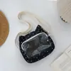 Bolsa Ita de Lona Estilo Japonês Outono 2026 Grande Capacidade Ombro Único Transversal Bolsa com Insígnias Bidimensionais Bolsa de Mão para Comute de Estudante