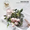 Venda Direta de Fábrica de Buquês de Flores Artificiais Estilo Nórdico, Buquê de Noiva para Casamento, Buquê de Rosas, Hortênsia, Peônia, Buquê de Rosas Artificiais