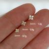 Pendientes de moda Cao Shi 2024 para mujer, estilo coreano, mini pendientes de flores, pendientes pequeños, pendientes para dormir.