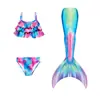 Ghnatygren Traje de Baño Bikini de Sirena para Nadar para Niños Traje de Baño para Aguas Termales Traje de Baño para Niñas Traje de Tres Piezas