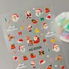 Pegatinas Originales para Uñas con Relieve de Santa Claus, Lote Mixto Variado, Pegatinas Navideñas 3D Transfronterizas Modelo Hg