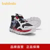 Sapatos Infantis Balabala, Tênis Esportivos Infantis, Tênis de Corrida Leves e Respiráveis com Malha para Meninos Primavera e Outono com Fivela de Botão, Modernos e Descolados