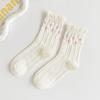 Calcetines de encaje blanco para niños, bonitos calcetines japoneses JK con lazo en el tubo, para estudiantes, pequeños y frescos, al por mayor