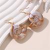 EZ5365 Nuevos pendientes de concha de mar, estilo europeo y americano, exagerados, para mujer, estilo bohemio, para playa y vacaciones.