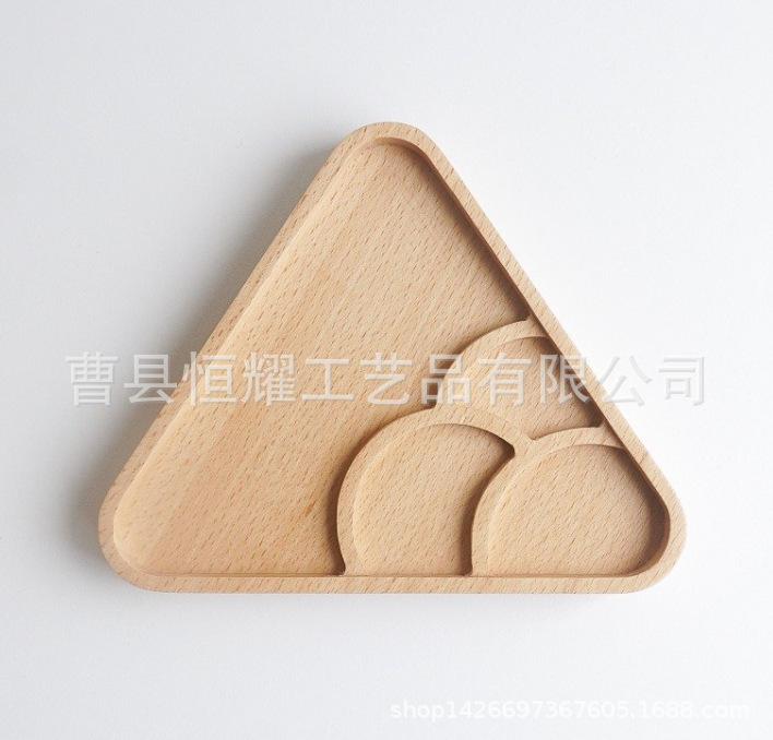 首饰收纳盘珠宝戒指耳饰实木托盘项链吊坠饰品装饰展示盘BSCI