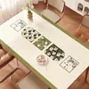 Toalha de Mesa Estilo Pastoral Fresca e Simples, Impermeável, à Prova de Óleo, Resistente ao Calor, Material de Vidro Macio de PVC, Jogo Americano para Mesa de Centro de Luxo Leve