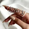 Anillo Abierto Multijunta Transfronterizo Europeo y Americano Juego de 22 Piezas Anillo de Amor Diseño para Mujer Anillo Retro de Nicho