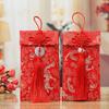 2023 Boda Doble Felicidad Diez Mil Yuan Cambio de Boca Boda Sobre Rojo Personalizado Creativo Arte de Tela Regalo de Dinero Gran Sobre Rojo Tridimensional