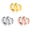 Pendientes Dobles Esféricos Retro Nuevos para Mujer Pendiente Transfronterizo Europeo y Americano No Descolorante Acero Inoxidable Nicho Hebilla de Oreja Simple